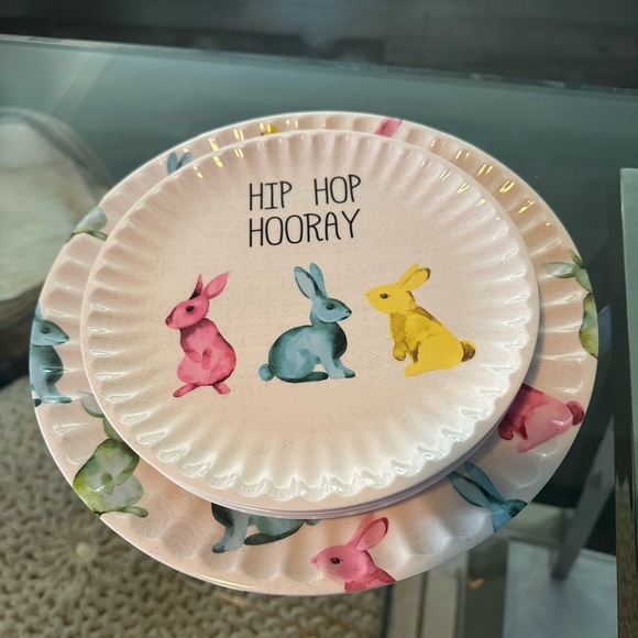 Nicole Miller Other - Nicole Miller Hip Hop Hooray Bunny Plates (16) plates